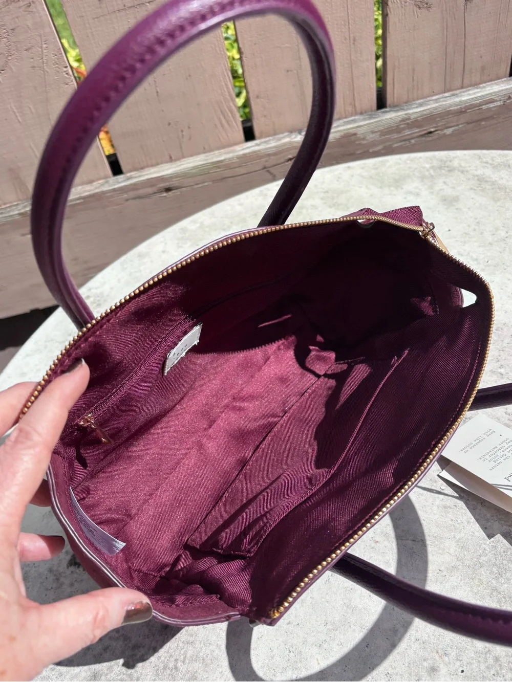 🎉NWT🎉 Elegant Burgundy Winged Satchel Handbag with Top Handles